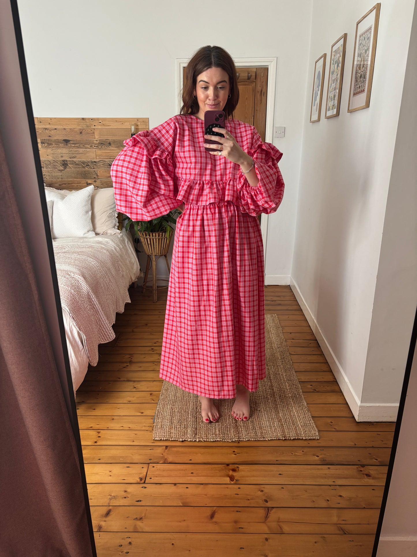 Haya skirt - pink plaid