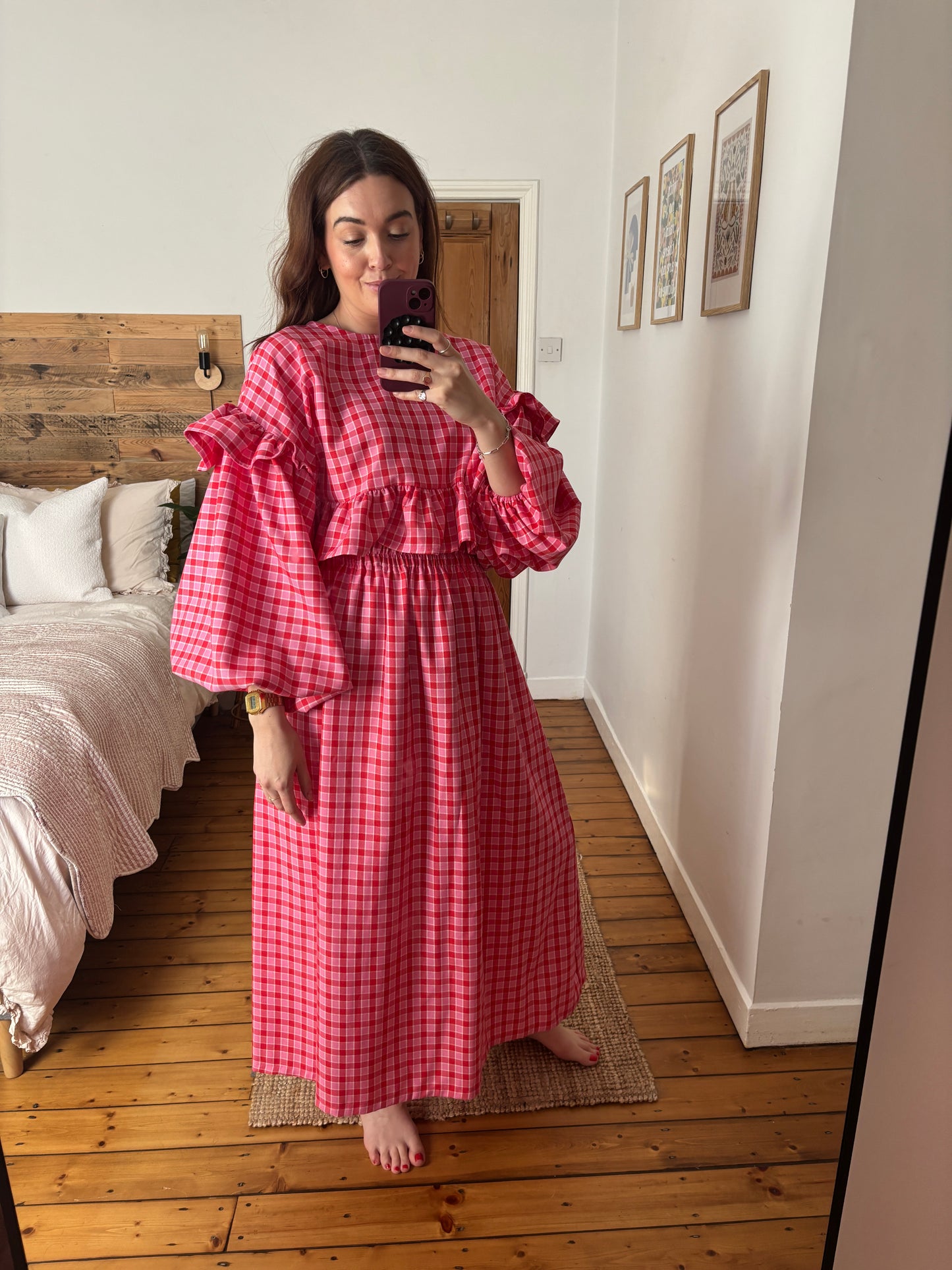 Haya skirt - pink plaid