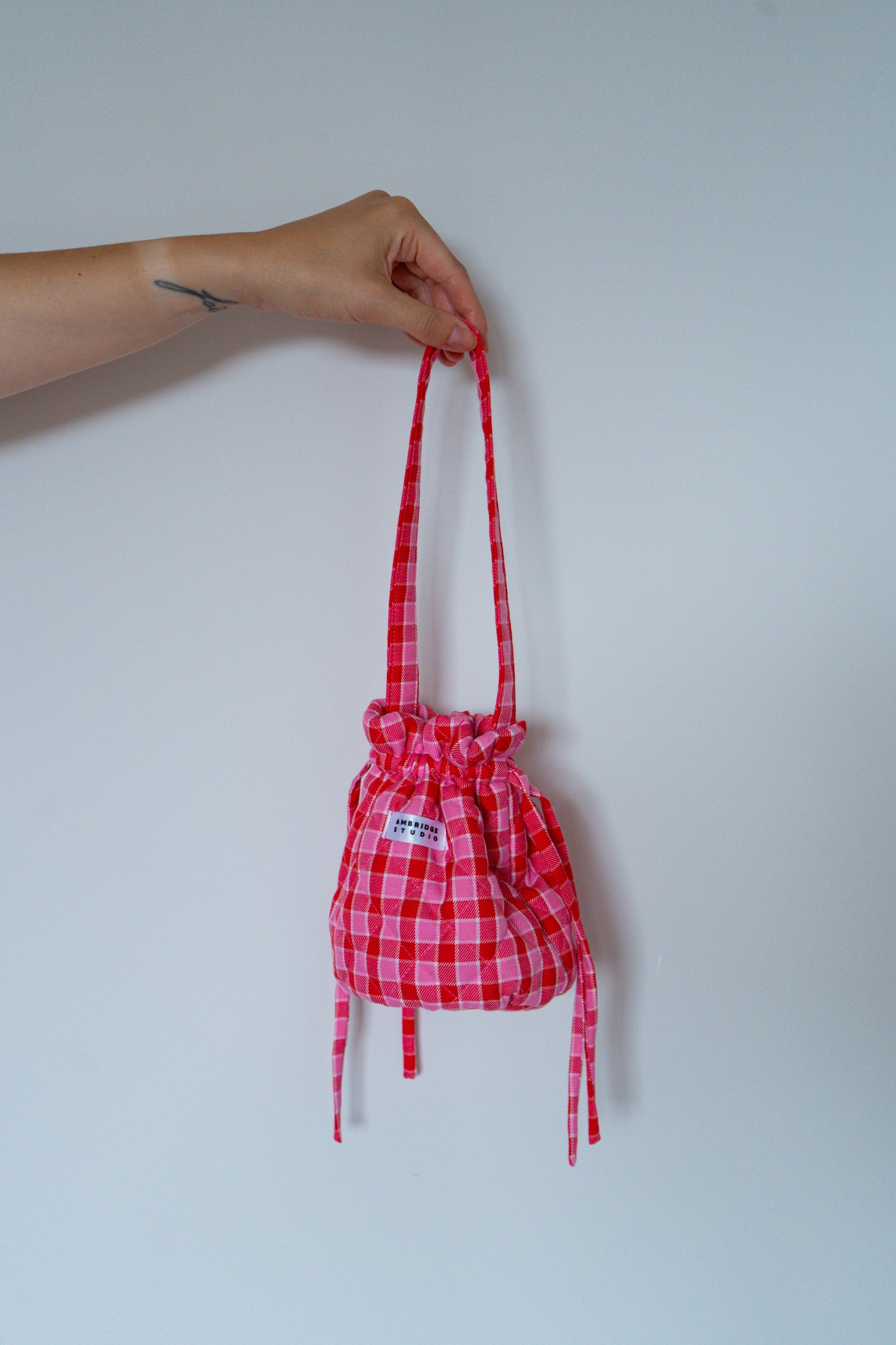 Limited edition quilted mini bag - WHITE POLKA DOT only