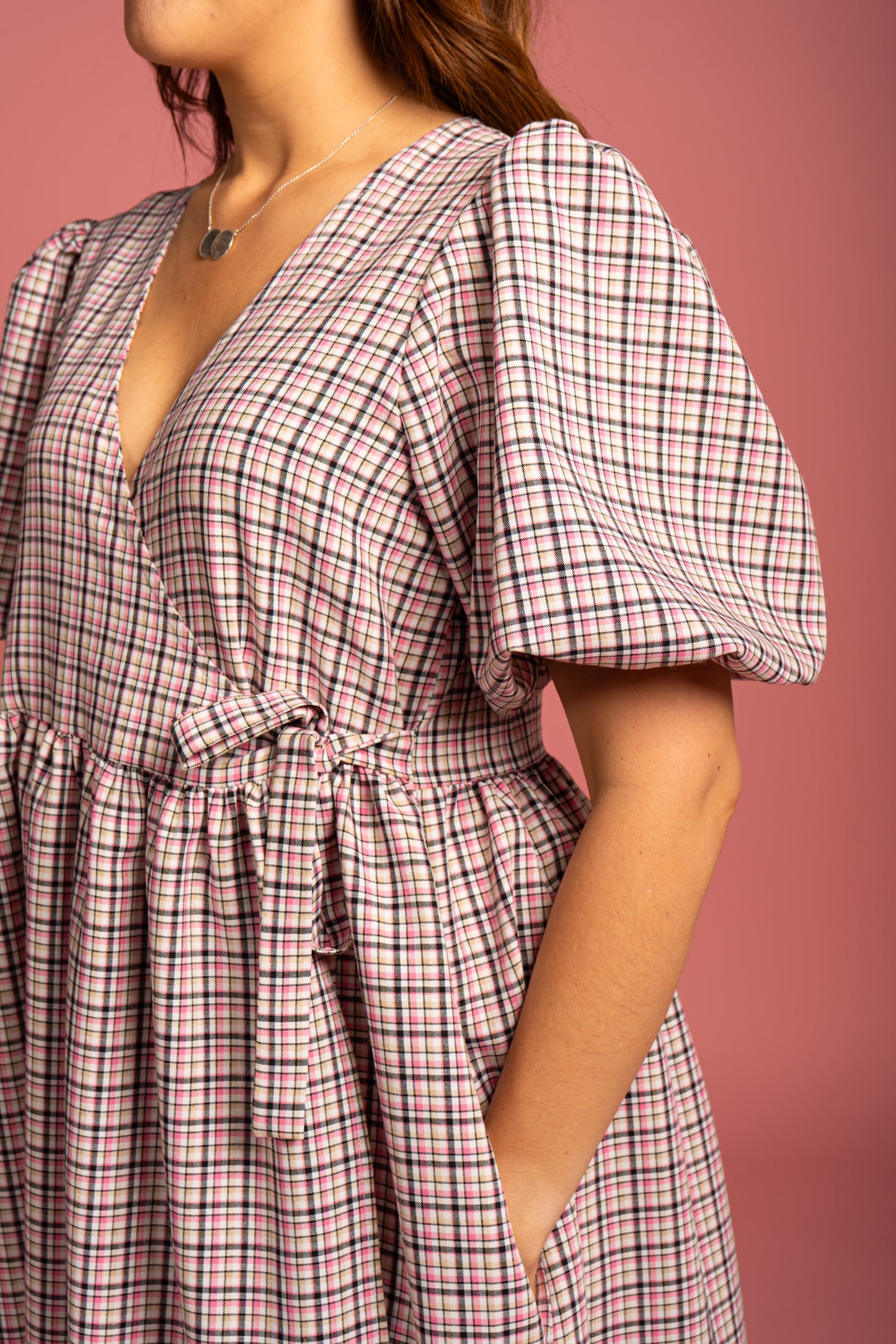 Ava Wrap Dress - Deadstock Check (Size M)