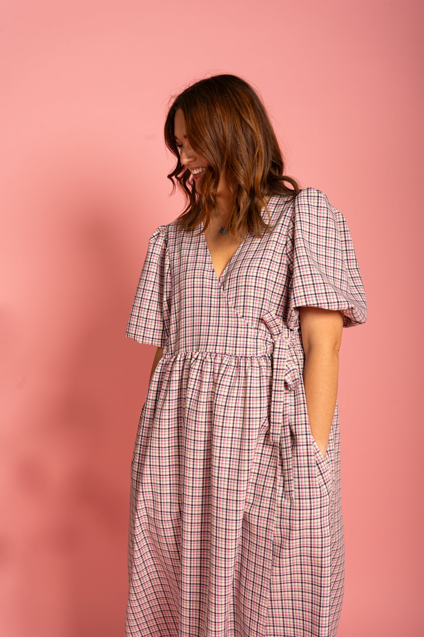 Ava Wrap Dress - Deadstock Check (Size M)