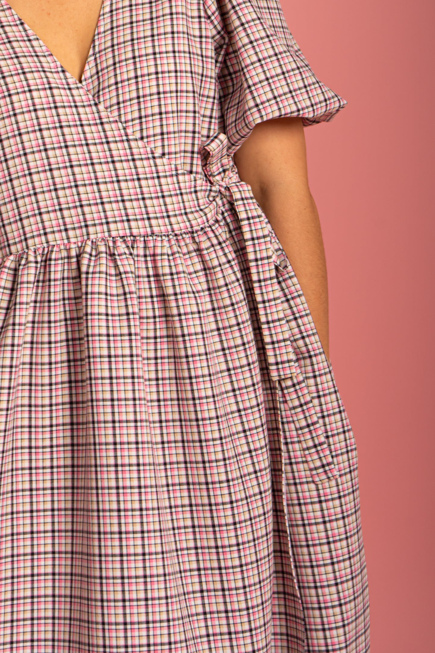 Ava Wrap Dress - Deadstock Check (Size M)