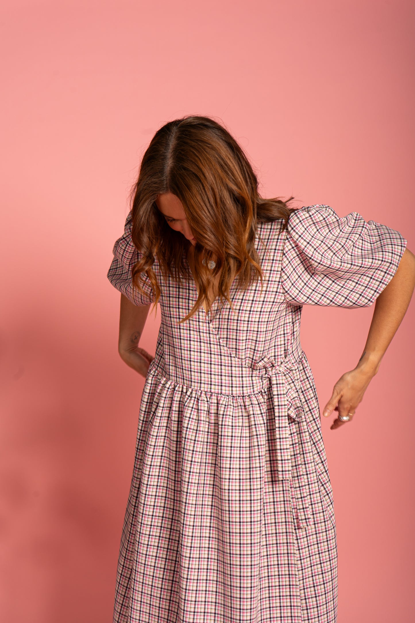 Ava Wrap Dress - Deadstock Check (Size M)