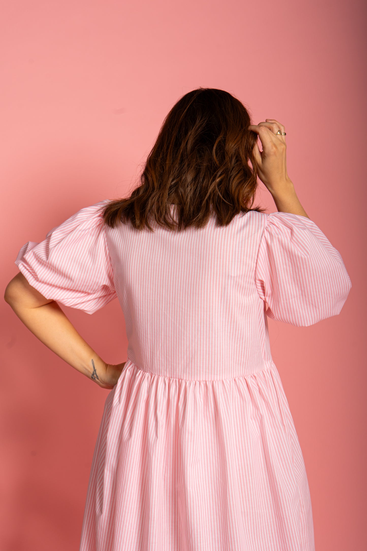 Ava Wrap Dress - Candy Stripe (Size M)