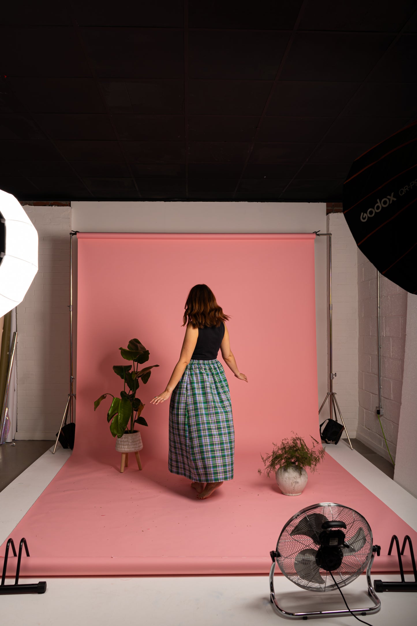 Haya Skirt - Meadow Check (Size M)