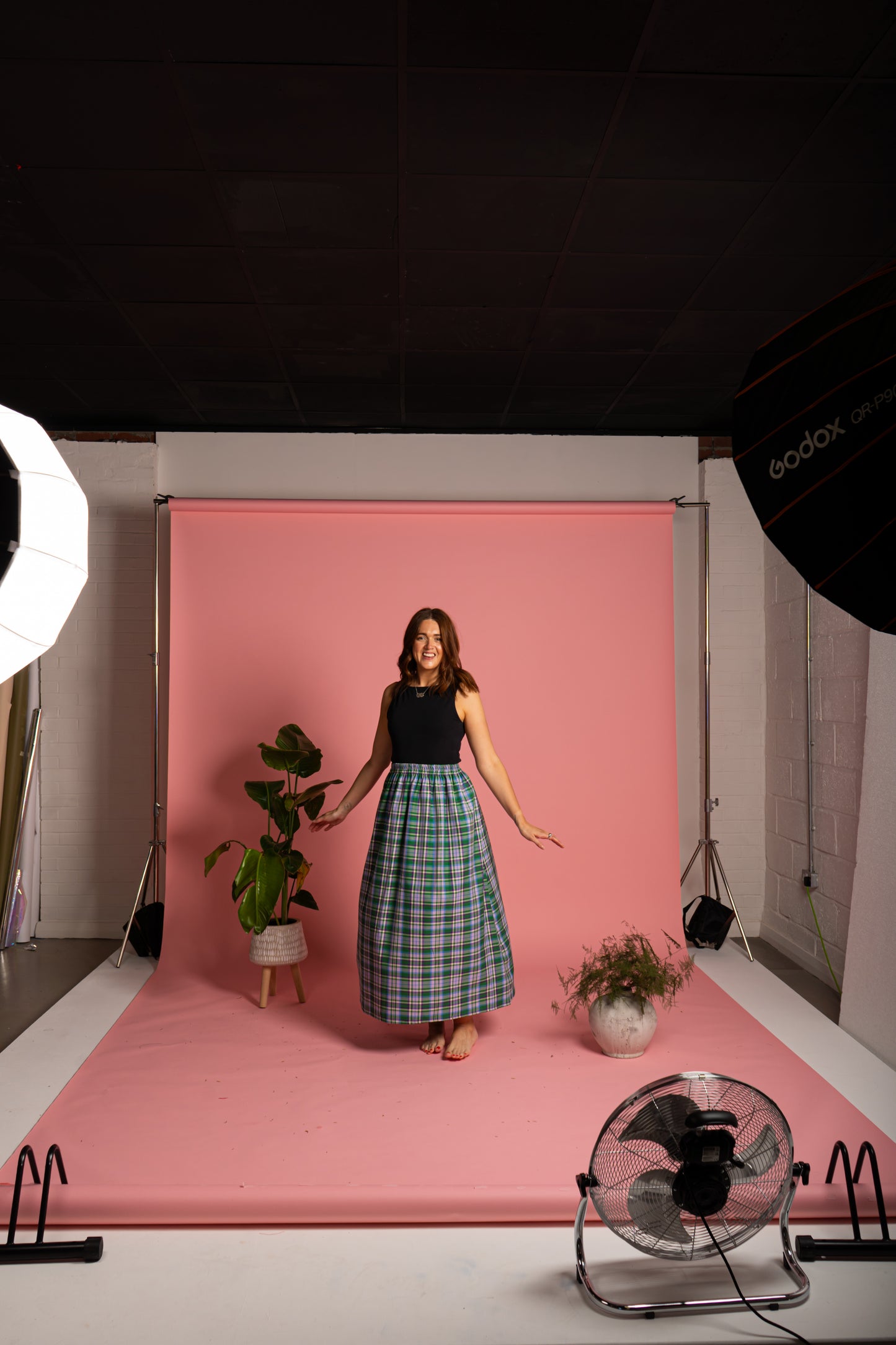 Haya Skirt - Meadow Check (Size M)
