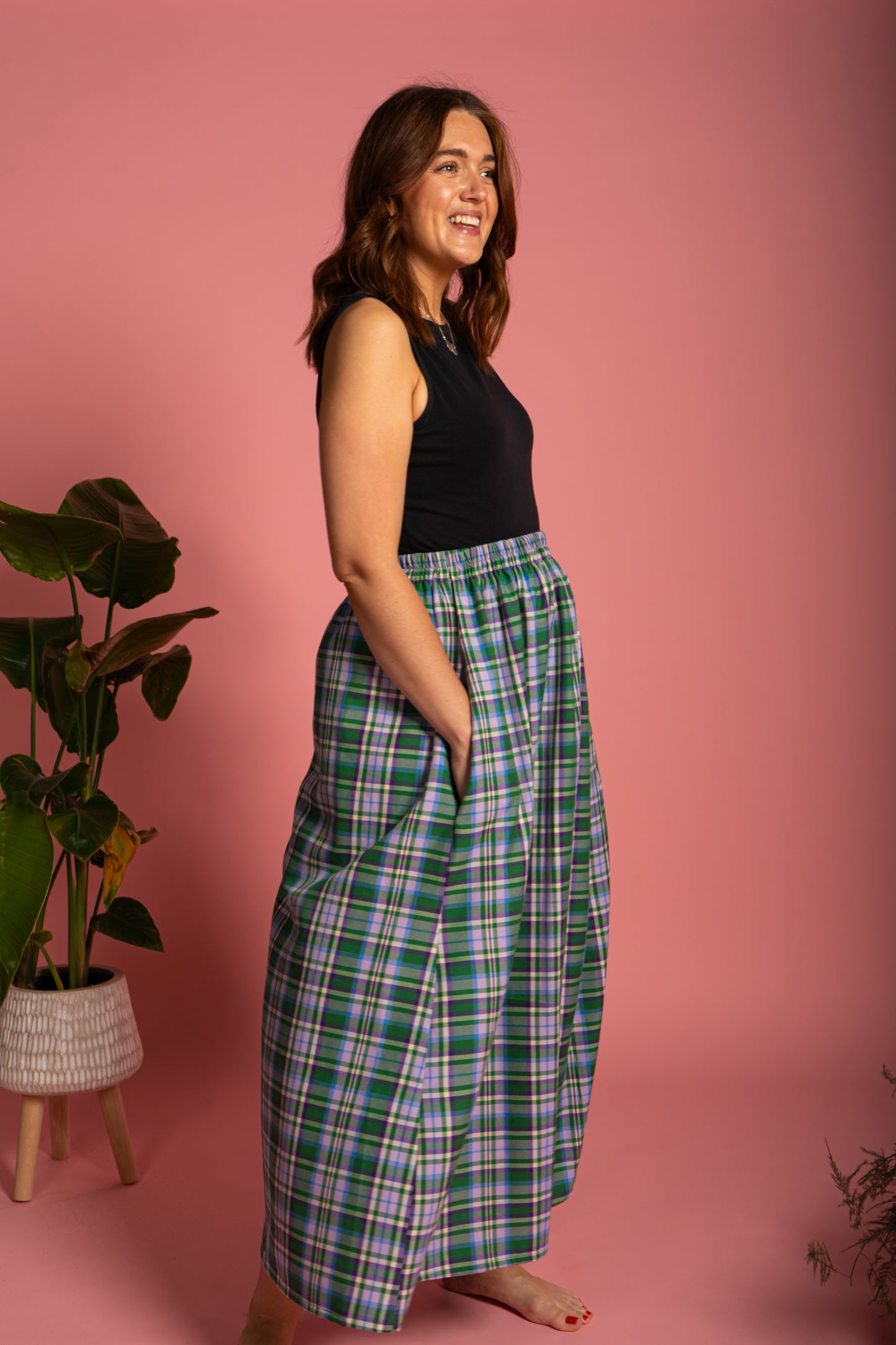 Haya Skirt - Meadow Check (Size M)