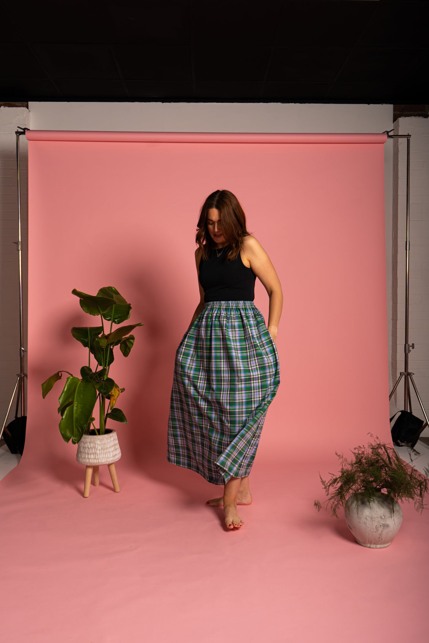 Haya Skirt - Meadow Check (Size M)