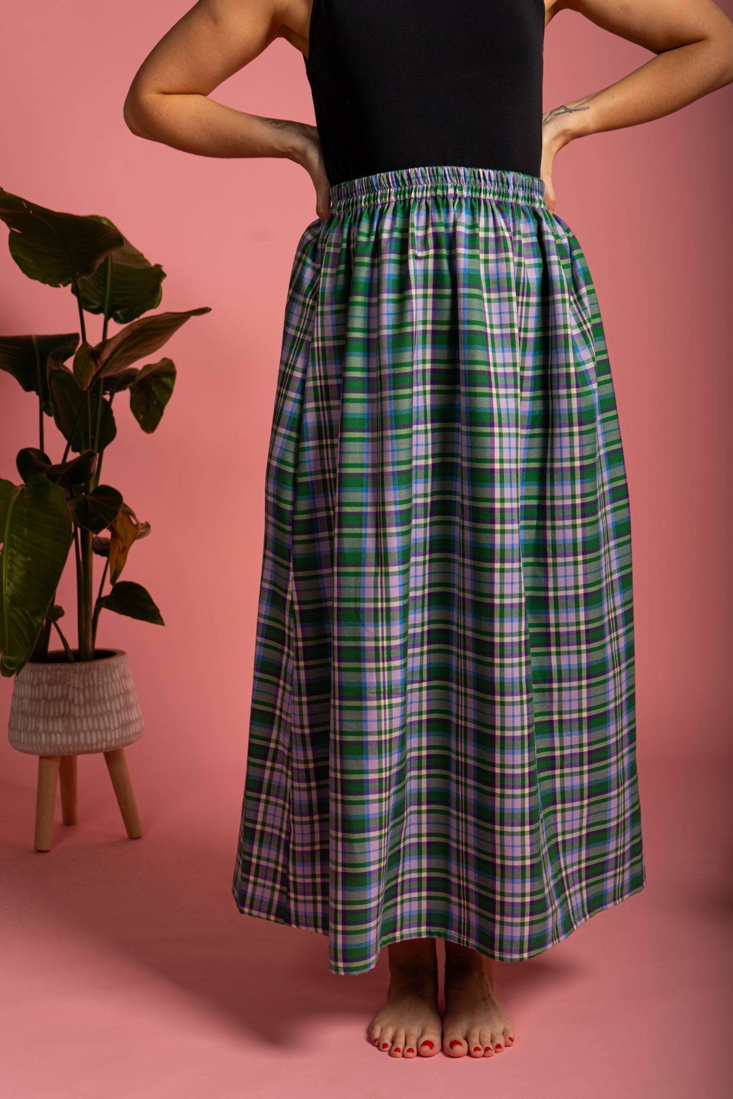 Haya Skirt - Meadow Check (Size M)