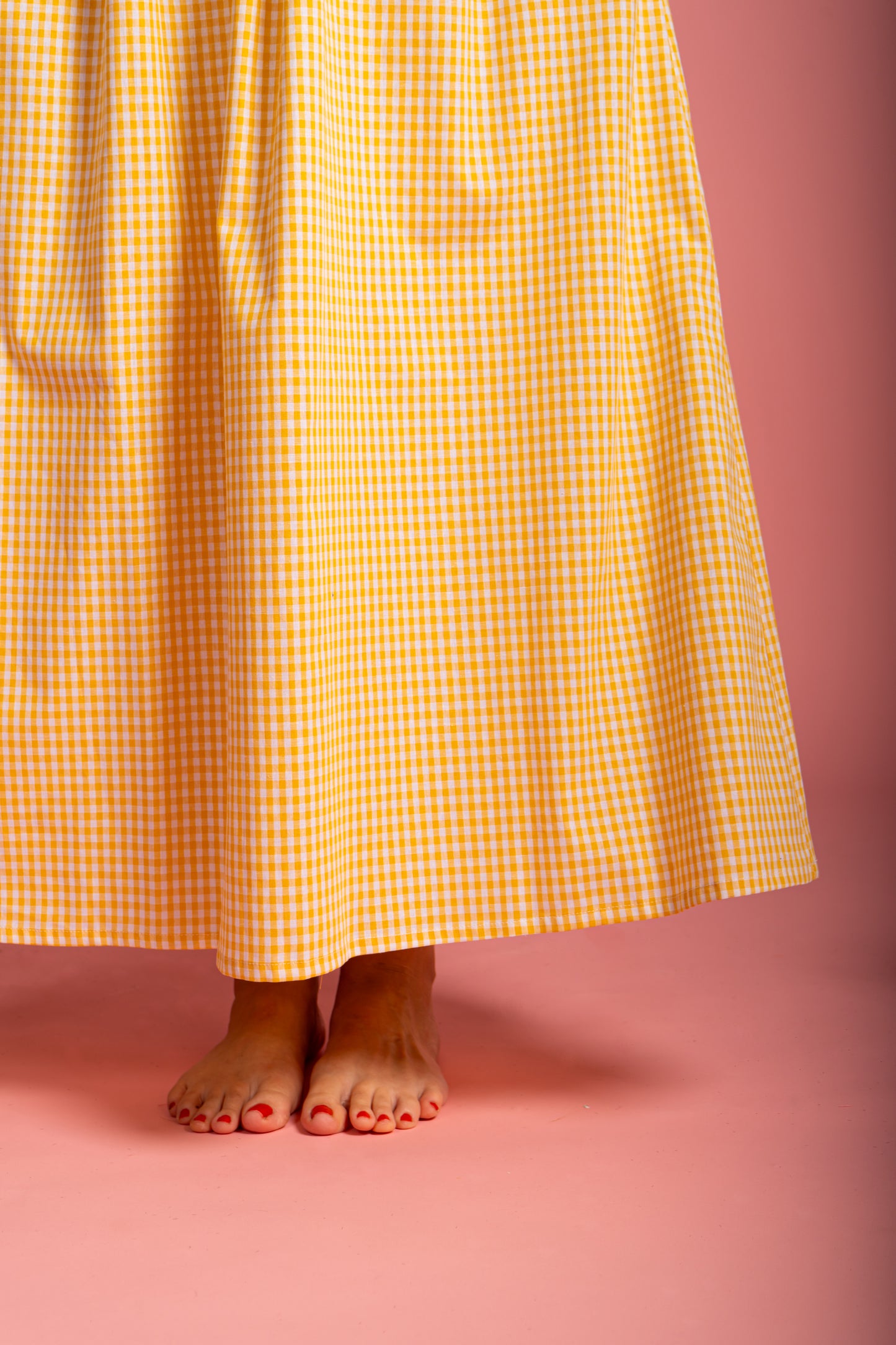 Haya Skirt - Yellow Gingham (Size M)