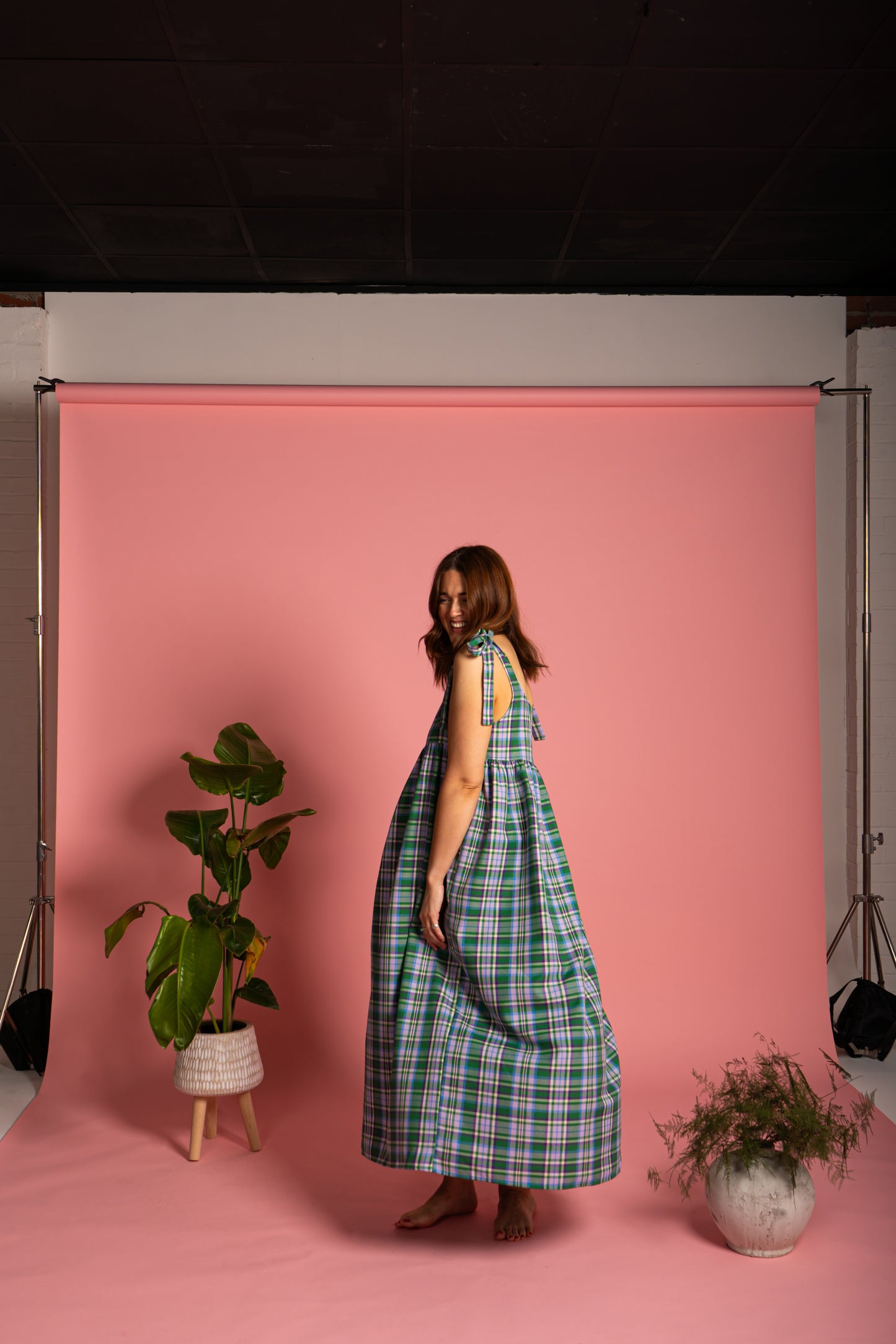 Isla Sundress - Meadow Check