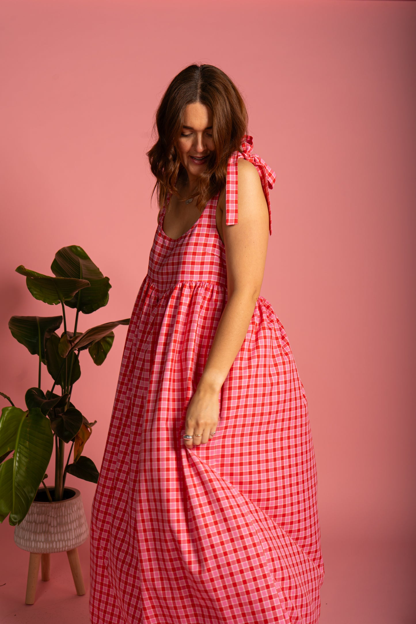 Isla Sundress - Cherry Check (Size M)