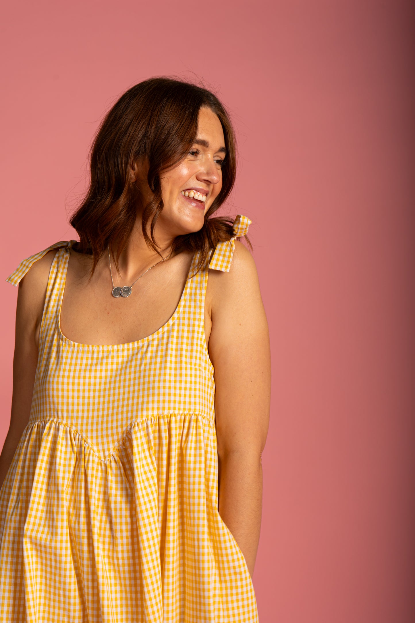 Isla Sundress - Yellow Gingham (Size M)
