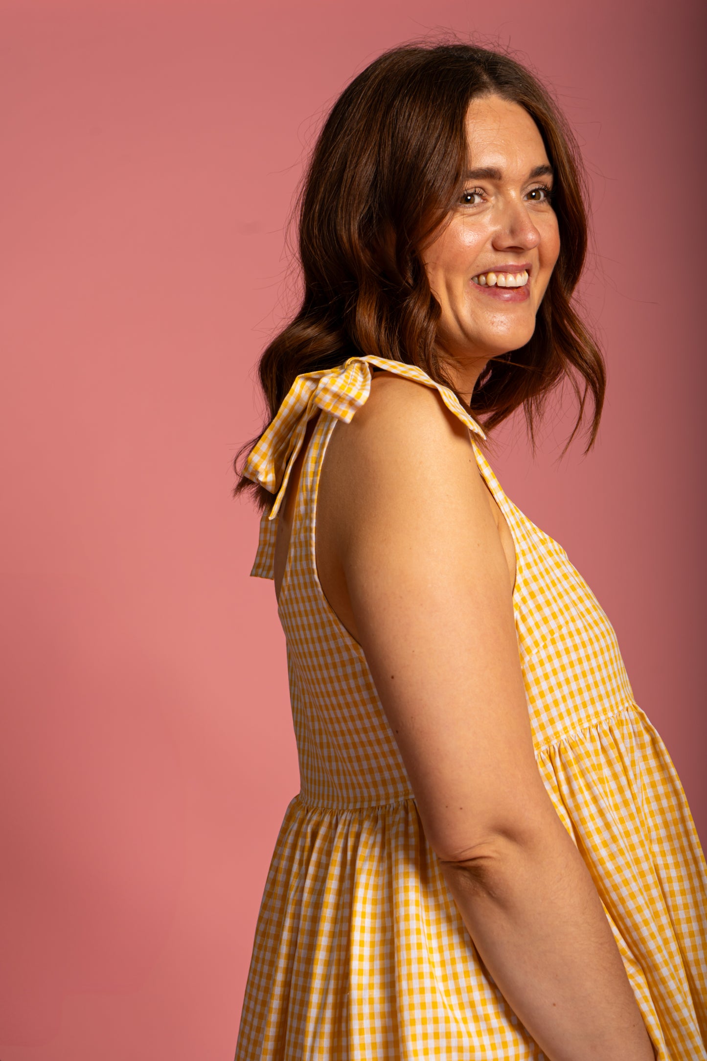 Isla Sundress - Yellow Gingham (Size M)