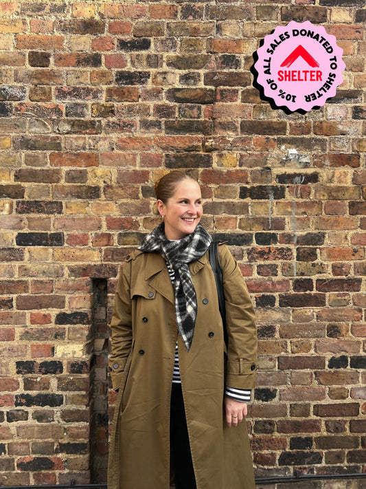 The Shelter wool triangle scarf – Limited edition Italian deadstock