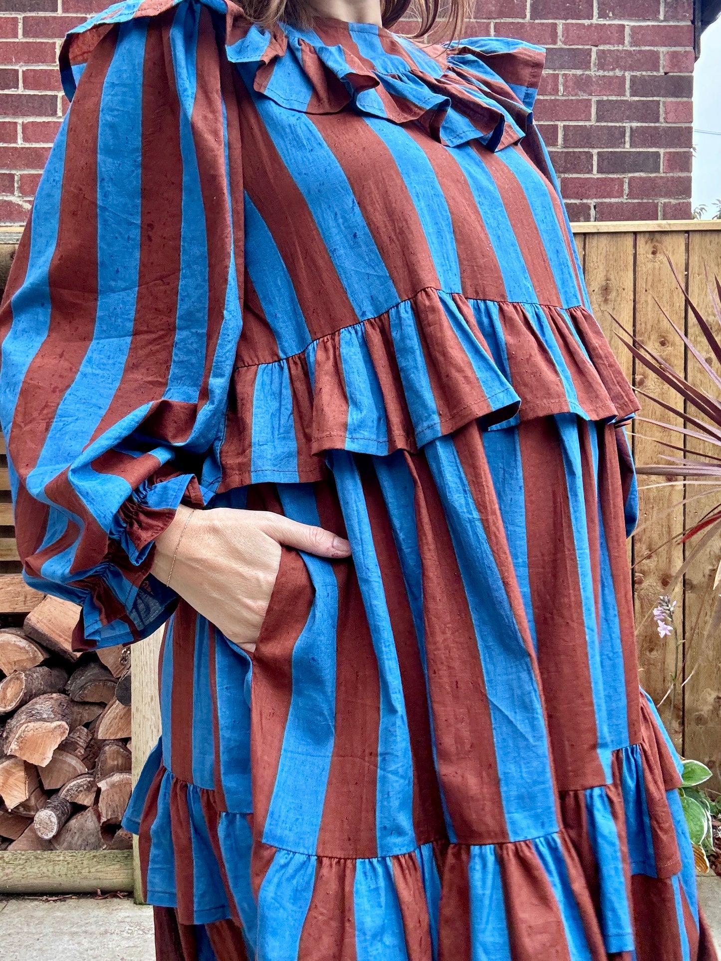 Cobalt and chocolate Andy dress