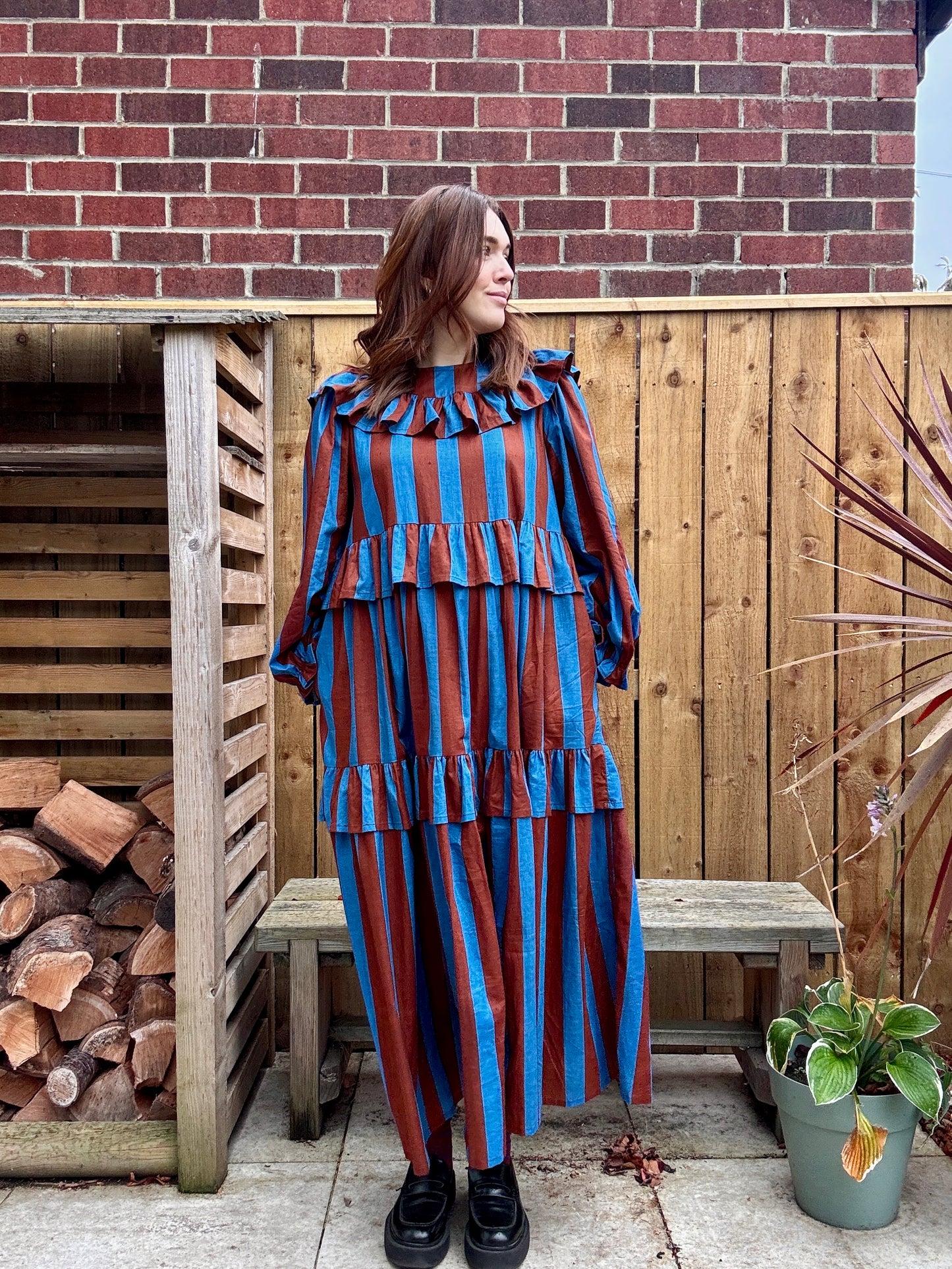 Cobalt and chocolate Andy dress