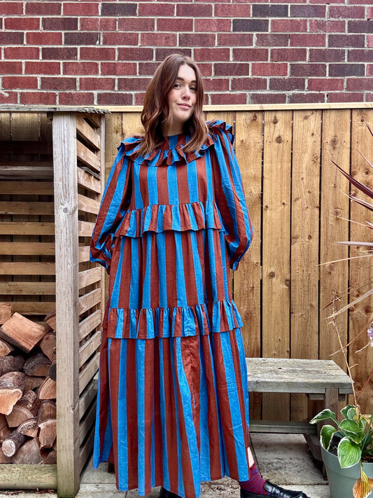 Cobalt and chocolate Andy dress