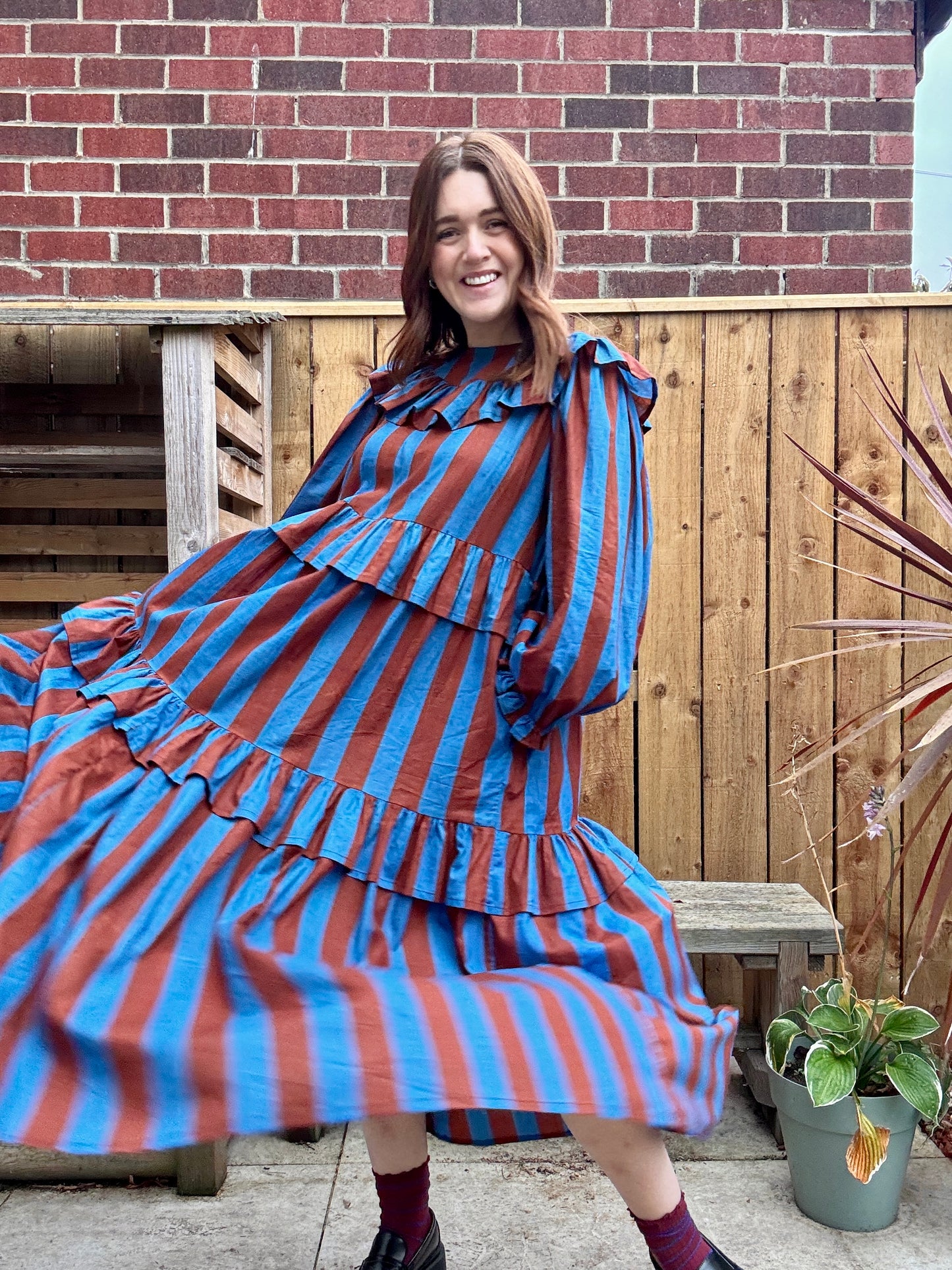 Cobalt and chocolate Andy dress