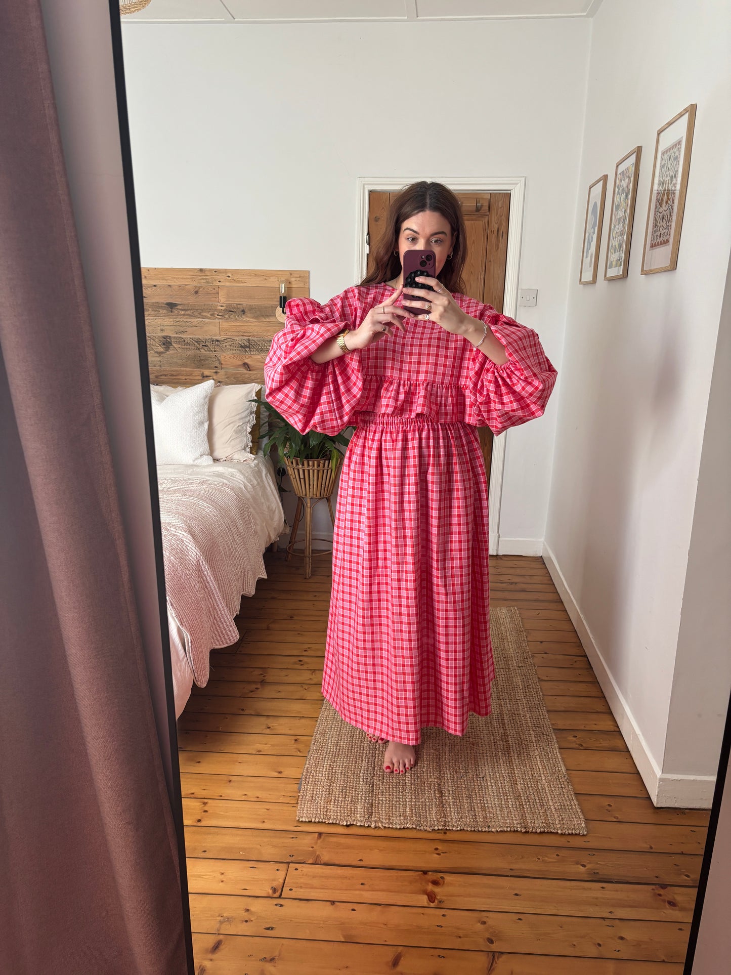Haya skirt - pink plaid