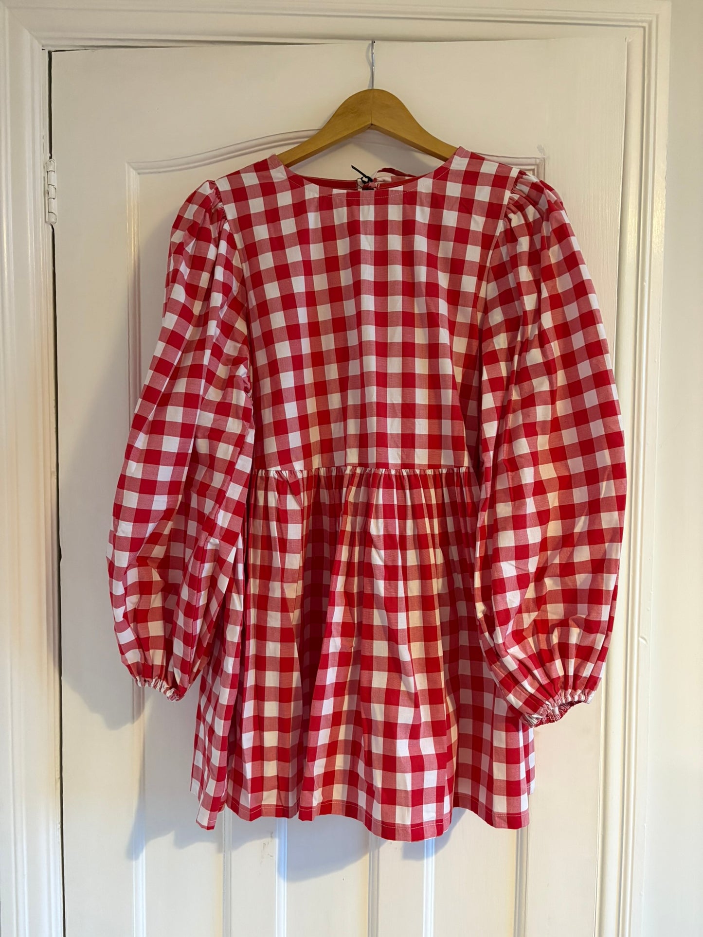 Andy mini dress - red gingham (Size M)