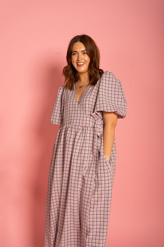 Ava Wrap Dress - Deadstock Check (Size M)