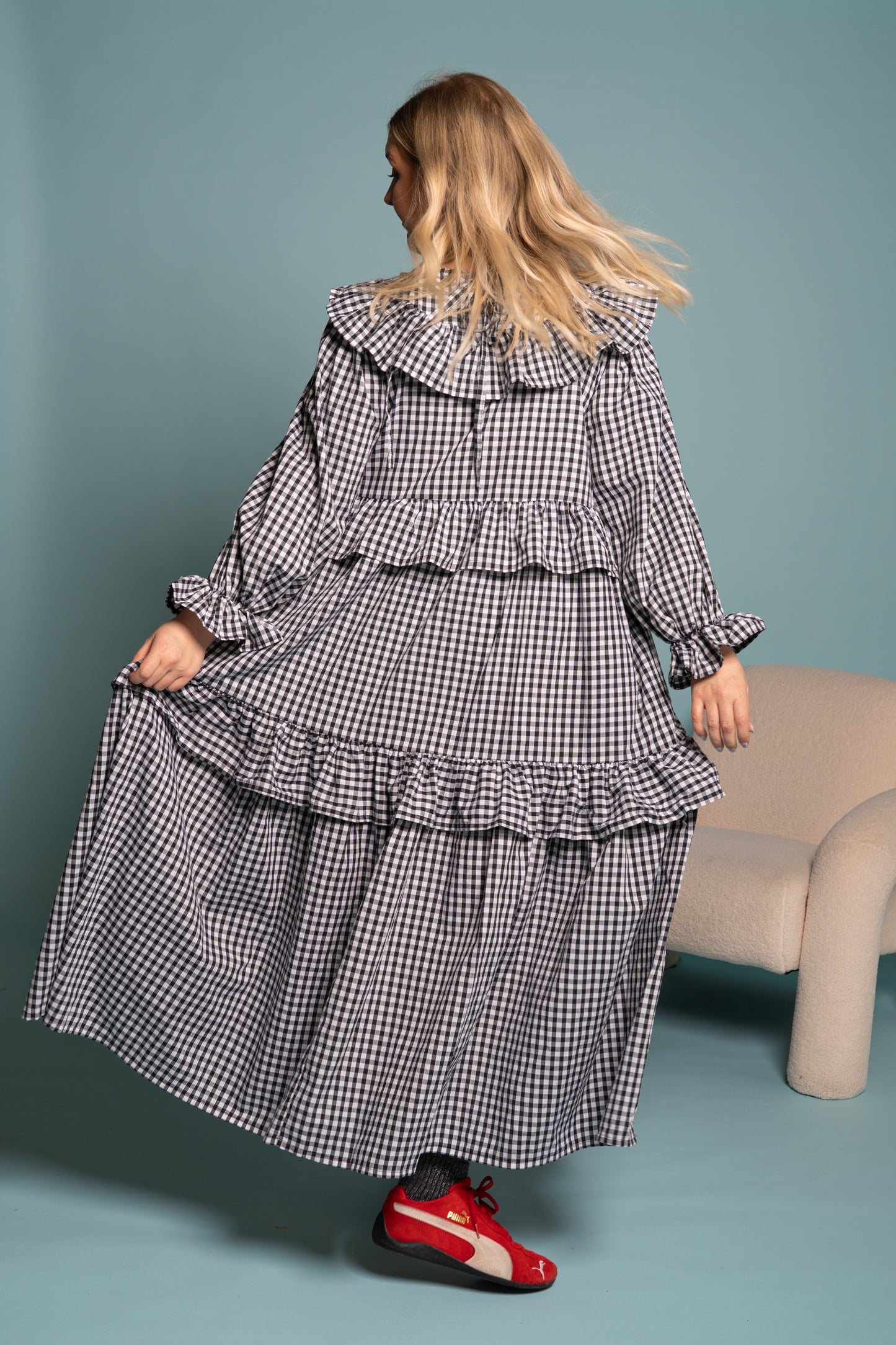 Gracie Dress - Black and white gingham