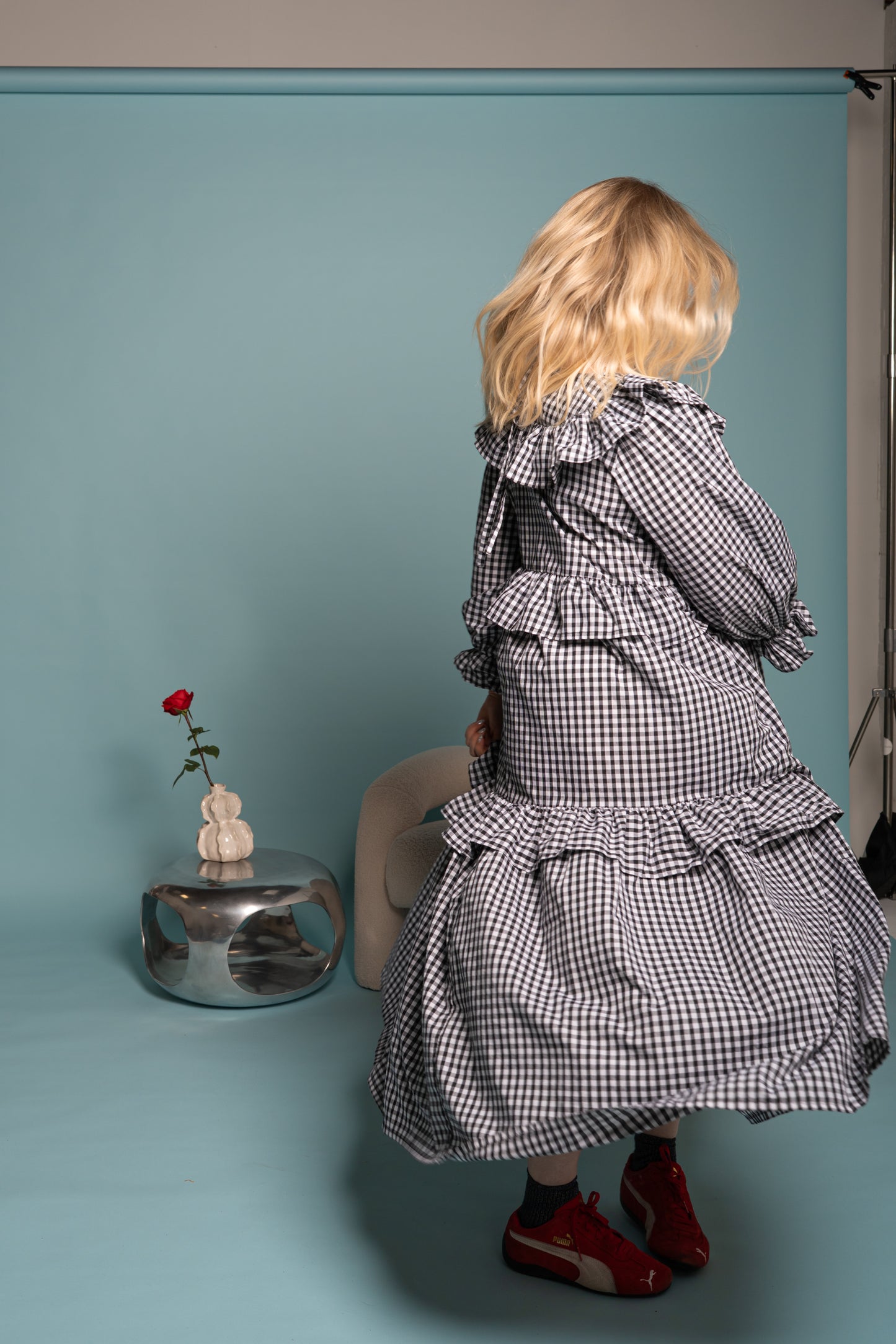 Gracie Dress - Black and white gingham