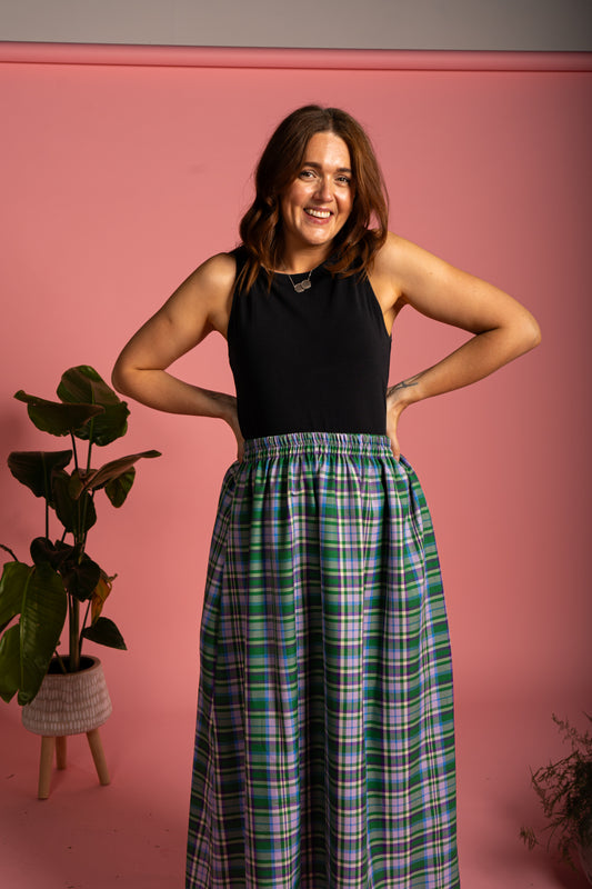 Haya Skirt - Meadow Check (Size M)