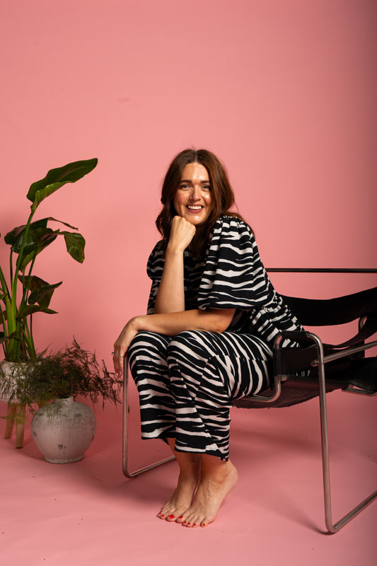 Rose Top - Deadstock Zebra (Size M)